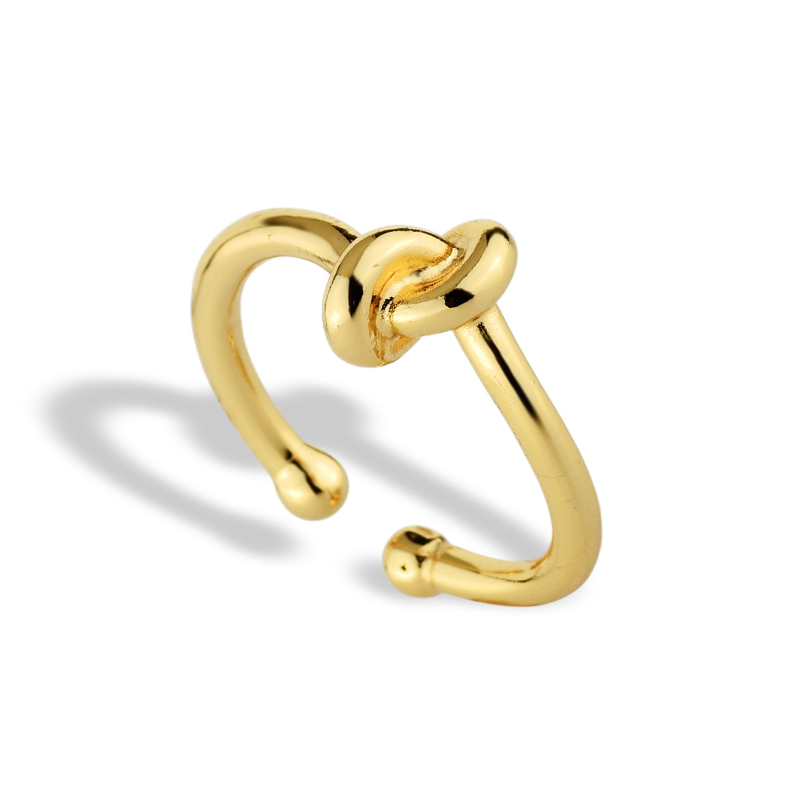 Anel Feminino Nó Banhado em Ouro 18K