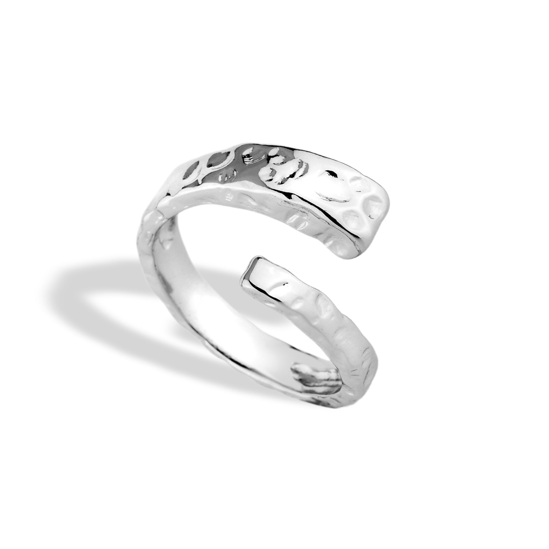 Anel Feminino Texturizado Banhado em Ouro 18K