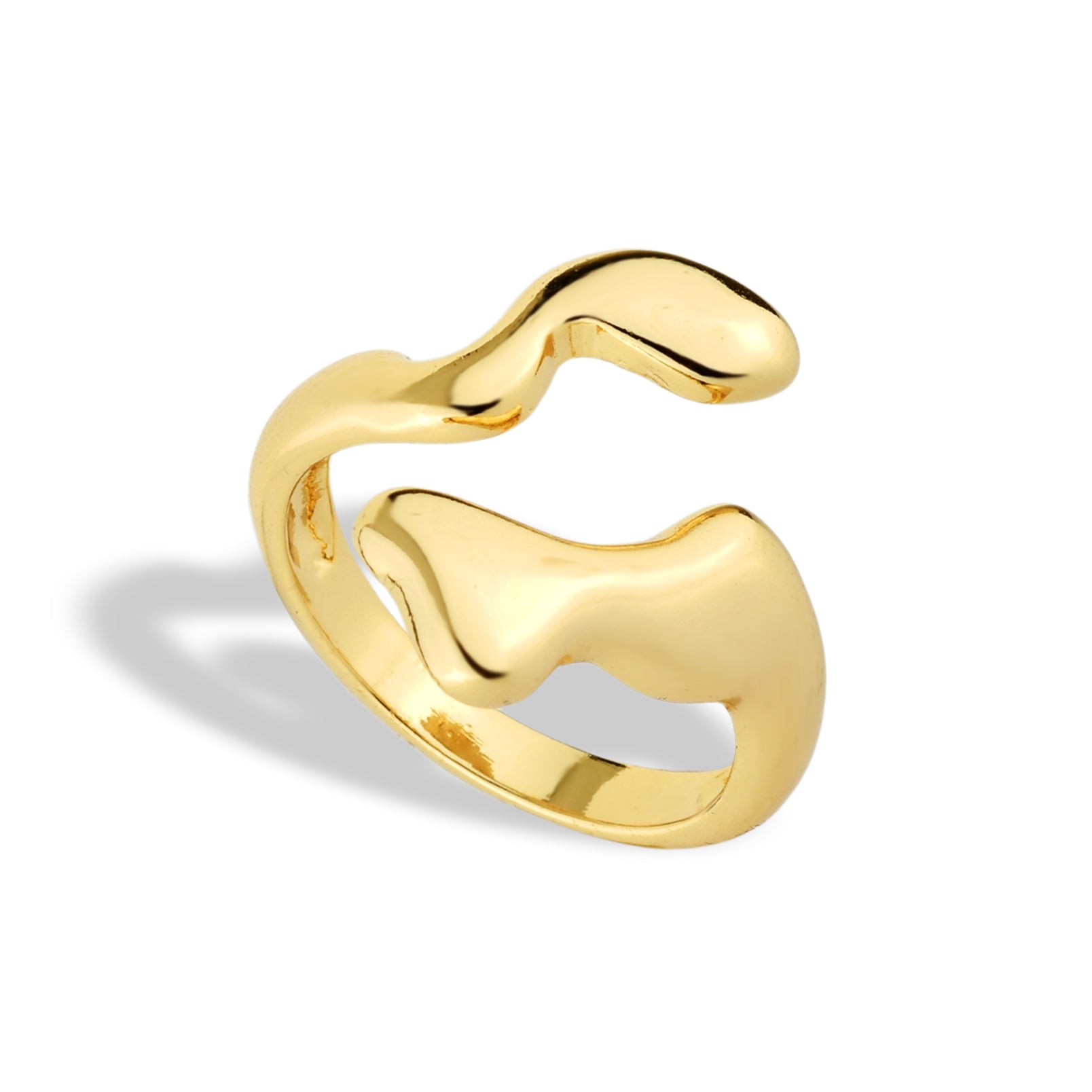 Anel Feminino Contorno Banhado em Ouro 18K