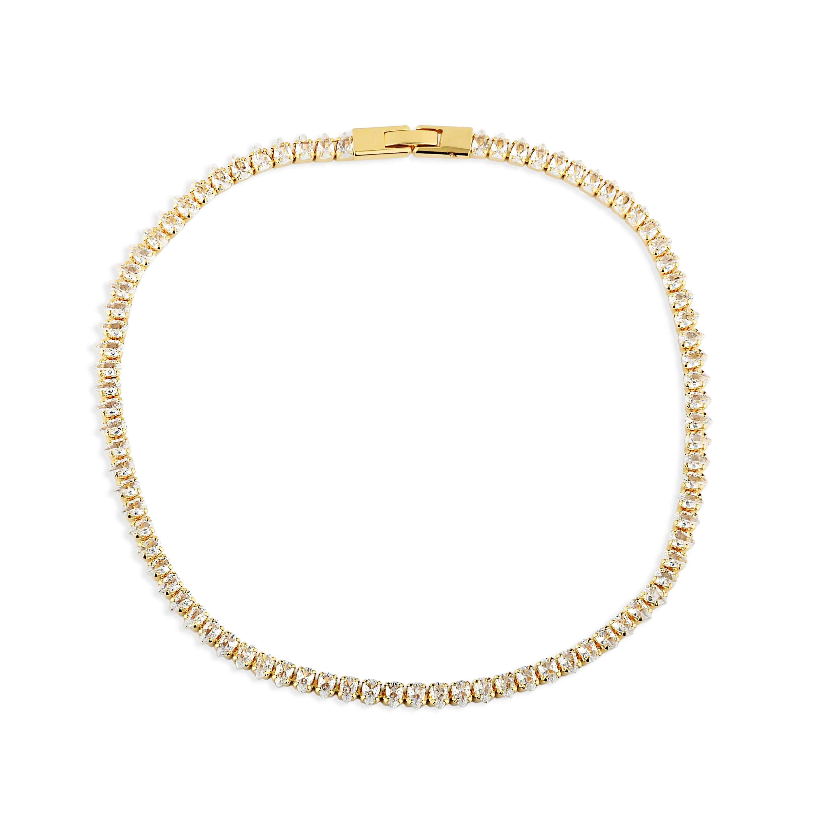 Colar Feminino Riviera Gota Banhado em Ouro 18K