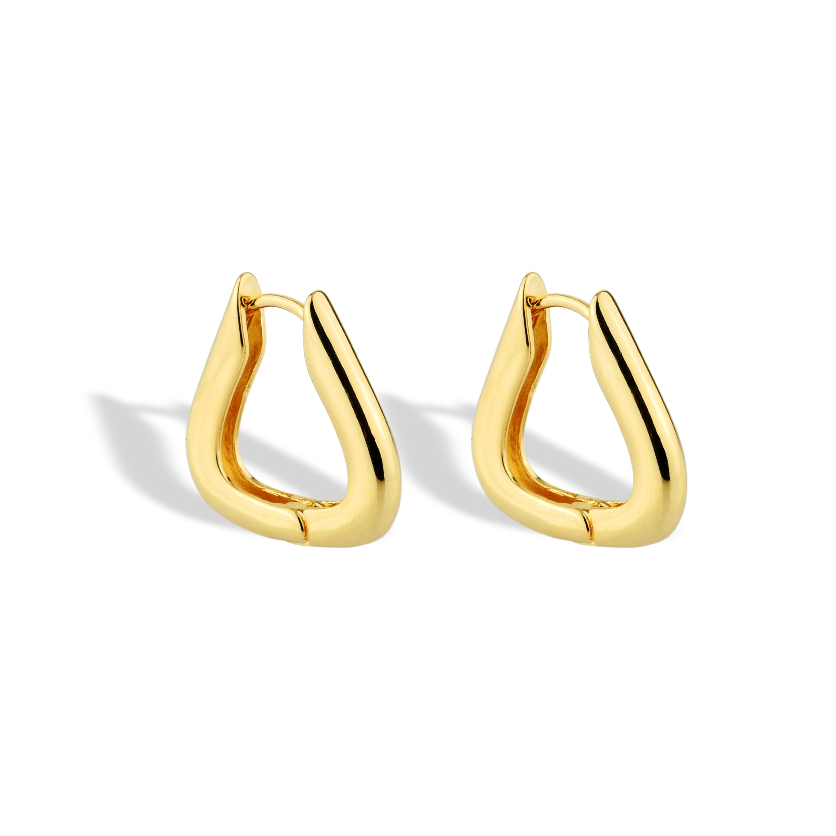 Brinco Feminino Argola Contorno Banhado em Ouro 18K