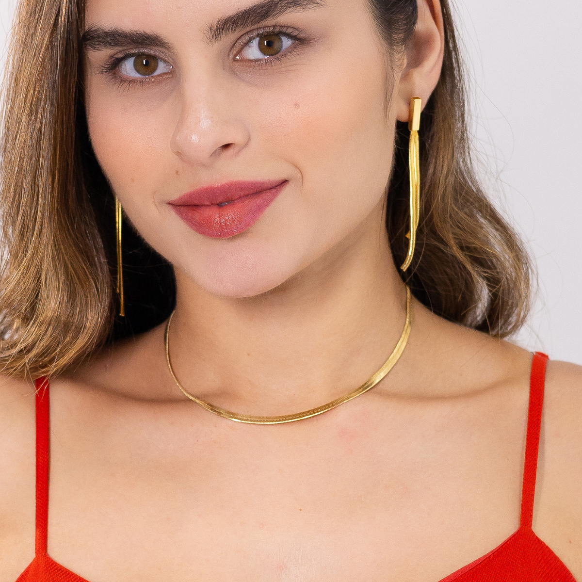 Corrente Malha Snake Banhado em Ouro 18K