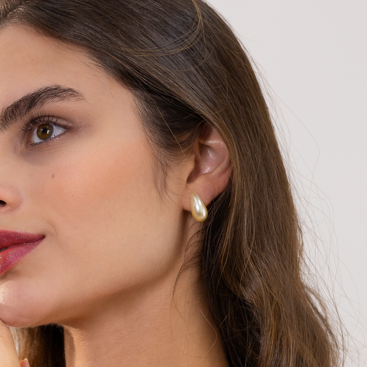 Brinco Feminino Gota Perolada