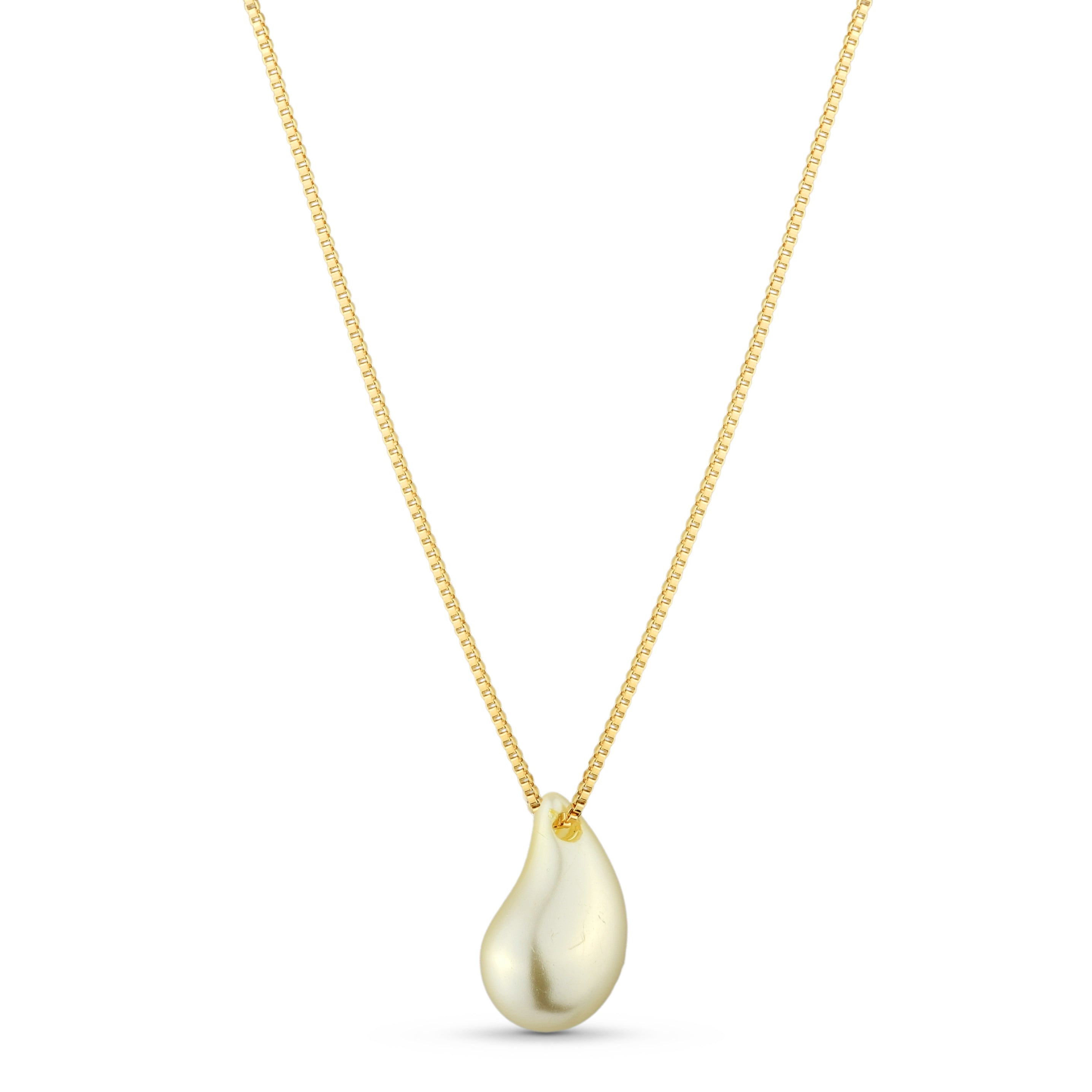 Colar Feminino Gota Perolada Banhado em Ouro 18K